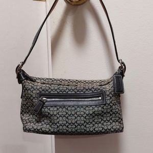 COACH Signature C Jacquard Fabric Small Shoulder Bag